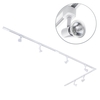 3 Metre L Long Shape Track Light Kit with 6 Harlem Heads and LED Bulbs - White