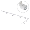 3 metre Long L Shape Track Light Kit with 6 Soho Heads and LED Bulbs - White