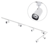3 metre Long L Shape Track Light Kit with 6 Strand Heads and Integrated LED - White