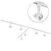 3 Metre T Shape Track Light Kit with 6 Greenwich Heads and Halogen Bulbs - White