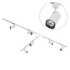 3 metre T Shape Track Light Kit with 6 Strand Heads and Integrated LED - White