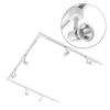 3 Metre U Shape Track Light Kit with 6 Harlem Heads and LED Bulbs - White