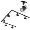 3 metre U Shape Track Light Kit with 6 Holborn Heads and Integrated LED - Black
