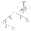 3 metre U Shape Track Light Kit with 6 Holborn Heads and Integrated LED - White
