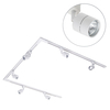 3 metre U Shape Track Light Kit with 6 Soho Heads and LED Bulbs - White