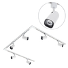 3 metre U Shape Track Light Kit with 6 Strand Heads and Integrated LED - White