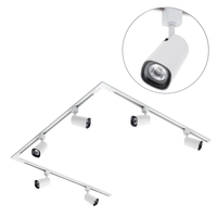 3 metre U Shape Track Light Kit with 6 Strand Heads and Integrated LED - White
