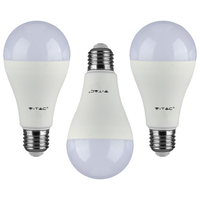 3 Pack of 17 Watt LED E27 Edison Screw 6400K Light Bulbs - Cool White