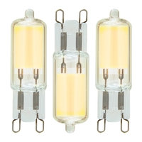 3 Pack of 2 Watt G9 COB LED Capsule Light Bulbs - Natural White