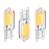 3 Pack of 2 Watt G9 COB LED Capsule Light Bulbs - Warm White