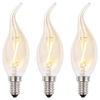 3 Pack of 2W LED SES E14 Vintage Filament Candle Bulb - Tinted