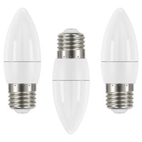 3 Pack of 4.9 Watt LED E27 Edison Screw 4000K Candle Light Bulbs - Cool White