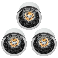 3 Pack of 5 Watt LED GU10 Anti Glare Cool White Dimmable Light Bulbs - Chrome