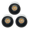 3 Pack of 5 Watt LED GU10 Anti Glare Warm White Dimmable Light Bulbs - Black