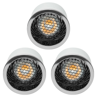 3 Pack of 5 Watt LED GU10 Anti Glare Warm White Dimmable Light bulbs - Chrome