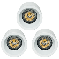 3 Pack of 5 Watt LED GU10 Anti Glare Warm White Dimmable Light Bulbs - White