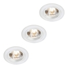 3 Pack of 50 Watt Fixed Recessed Downlights - White