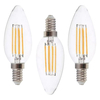 3 Pack of 6 Watt LED E14 Small Edison Screw 6000K Filament Light Bulbs - Cool White