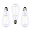 3 Pack of 6W LED ES E27 Vintage Filament Teardrop Bulb - Clear