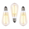 3 Pack of 6W LED ES E27 Vintage Filament Teardrop Bulb - Tinted