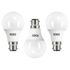 3 Pack of 8.5 Watt LED B22 Bayonet Cap 6500K Light Bulbs - Cool White