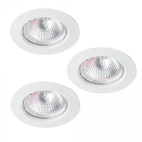 3 Pack of Circular Recessed Downlighters - White