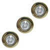 3 Pack of Circular Recessed Downlights - Polished Brass