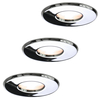 3 Pack of Circular Recessed Downlights,  Chrome