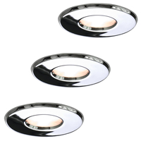 3 Pack of Circular Recessed Downlights,  Chrome
