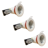 3 Pack of Fire Rated IP20 Rated Recessed Downlight - White