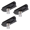 3 Pack of Track Adapter for Pendant - Black