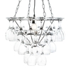 3 Tier Dining Room Wine Glass Chandelier - Silver,  1 Light
