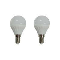 3 Watt E14 Small Edison Screw LED Golf Ball Light Bulb - Cool White - 2 Pack