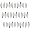 30 Pack of 9 Watt Energy Saving CFL E14 Small Edison Screw Candle Light Bulb - Opal