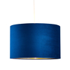 35cm Velvet Drum Easy to Fit Shade - Blue