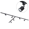 3m T Shape Track Light Kit with 6 Soho Heads and HAL Bulbs - Black