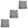 3 Pack of Square Metal & Frosted Glass Recessed Downlights