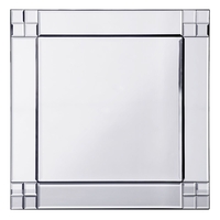 4 Corner Square Mirror - Silver
