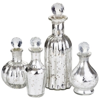 4 Light Decanter Style Cluster Table Lamps - Glass