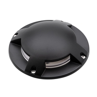 4 Light Outdoor LED Surface Mount and Spike Ground Light - Black