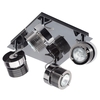 4 Light Telford Cylinder Ceiling Square Spotlight Plate - Black