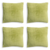 4 Pack of 59cm Square Microfleece Cushion - Green
