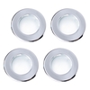 4 Pack of Diecast IP65 Rated Downlight with LED Bulbs - Chrome