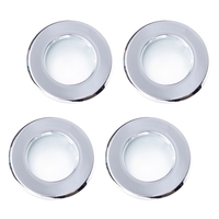 4 Pack of Diecast IP65 Rated Downlight with LED Bulbs - Chrome
