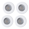 4 Pack of Diecast IP65 Rated Downlight with LED Bulbs - White