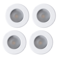 4 Pack of Diecast IP65 Rated Downlight with LED Bulbs - White