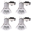 4 Pack of Fixed Fire Rated Downlighters - Chrome