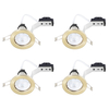 4 Pack of Fixed Recessed GU10 Downlight - Brushed Brass