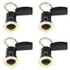 4 Pack of Fixed Recessed GU10 Fire Rated Downlight - Brushed Brass