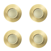 4 Pack of IP65 Rated Recessed GU10 Downlight - Brushed Brass